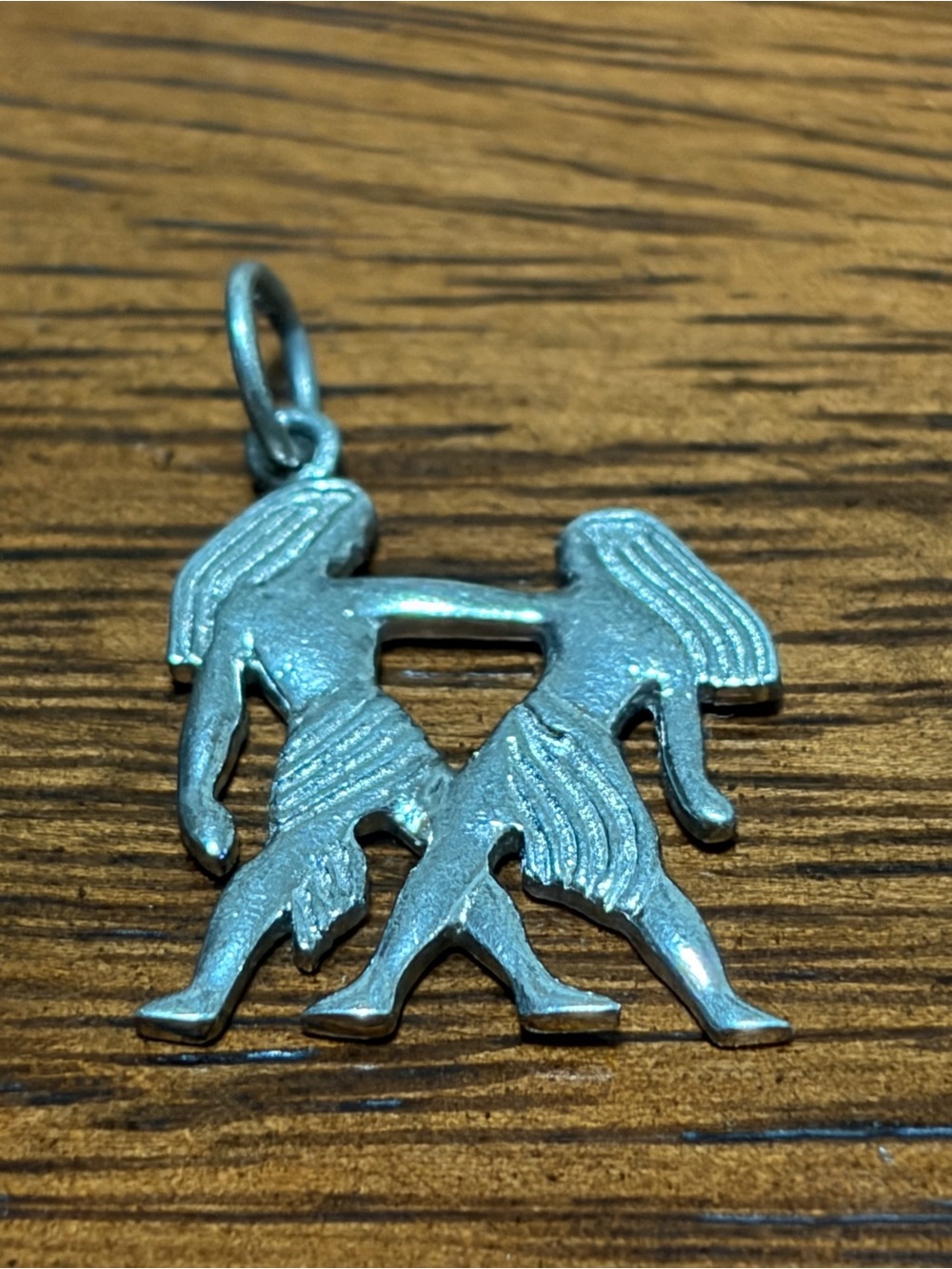 vintage sterling silver Gemini zodiac charm